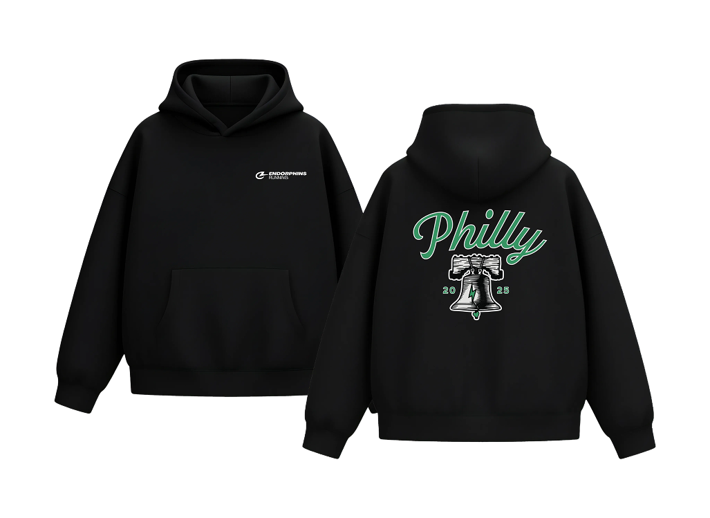 Recovery Hoodie | Philly 2025 | Black – Endorphins Running